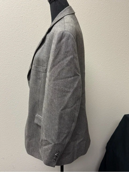 Stafford Executive Gray Blazer 44S Wool Blend Sport Coat Classic Mens - Picture 6 of 13